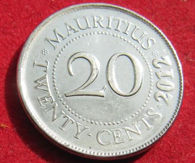 Лот: 18938154. Фото: 1. Маврикий 20 центов, 2012 г. Остальные страны