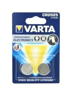 Лот: 22143523. Фото: 1. VARTA CR2025 3V BP-2 (20). Батарейки, аккумуляторы, элементы питания