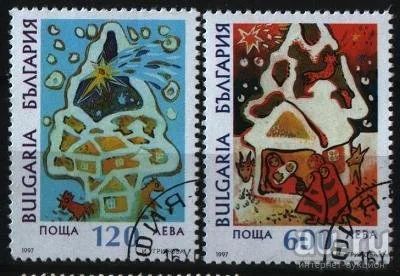 Лот: 9609991. Фото: 1. Болгария 1997г -искусство- 2 марки. Марки