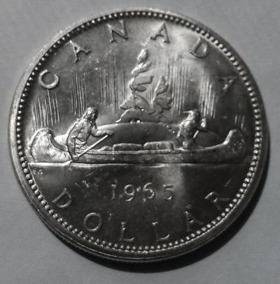 Лот: 19140801. Фото: 1. 1 доллар 1965 года «Каноэ». Канада... Америка