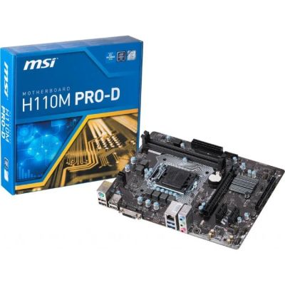 Лот: 11468215. Фото: 1. Новая материнская плата MSI H110M... Материнские платы