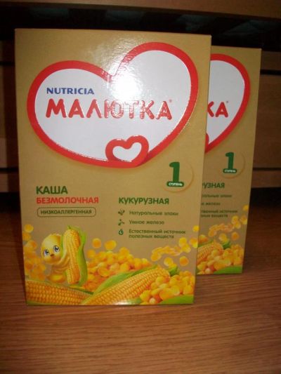 Лот: 9392147. Фото: 1. Каша Малютка безмолочная кукурузная. Детское питание