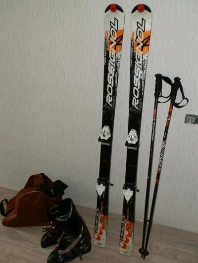 Лот: 3102873. Фото: 1. Горные Лыжи Rossignol PMC 2000... Комплект в сборе