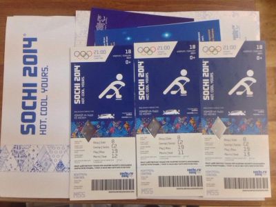 Лот: 3633428. Фото: 1. Билеты Сочи 2014 Хоккей категория... Билеты