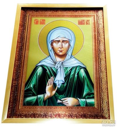 Лот: 13448713. Фото: 1. икона Матрона Московская,на металле. Иконы