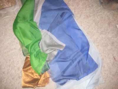 Лот: 4182642. Фото: 1. Отрезы ткани. Цветы из ткани