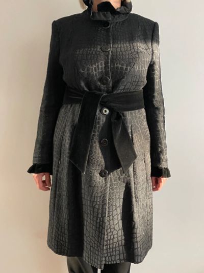Лот: 16575622. Фото: 1. Чёрное пальто Caterina Leman... Верхняя одежда
