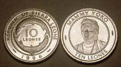 Лот: 4150973. Фото: 1. Сьерра Леоне.10 леоне 1996 г.Мадам... Африка