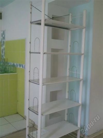 Лот: 3125321. Фото: 1. Стеллаж металлический белый. Другое (домашний быт)