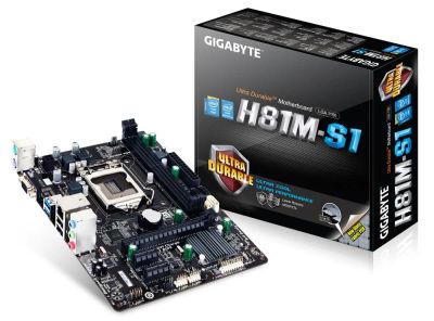 Лот: 5376933. Фото: 1. Мат.плата S1150 H81 Gigabyte GA-H81M-S1... Материнские платы