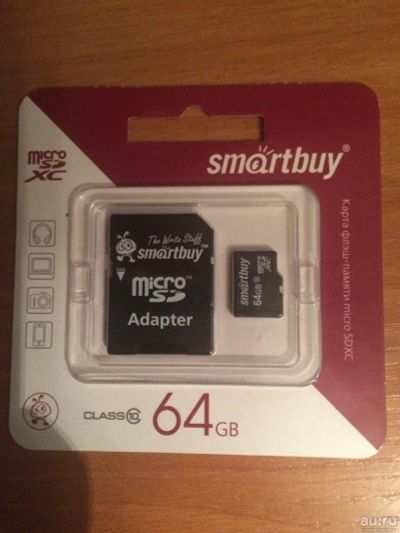 Лот: 8164539. Фото: 1. MicroSD / SDHC 64 GB Карта памяти... Карты памяти
