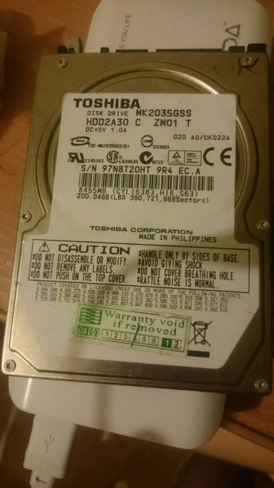 Лот: 11421464. Фото: 1. Жёсткий диск 2.5" 200гб Toshiba. Жёсткие диски (HDD)