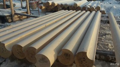 Лот: 8877704. Фото: 1. Оцилиндрованное бревно из кедра... Древесина, пиломатериал