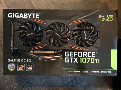 Лот: 17191929. Фото: 1. Gigabyte GTX 1070 Ti Gaming 8gb. Видеокарты