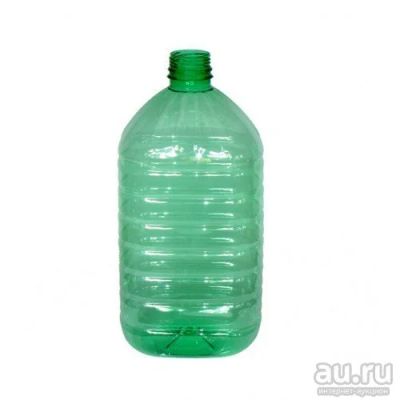 Лот: 8684952. Фото: 1. бутылка зеленая прозрачная 5 л... Тара, упаковка