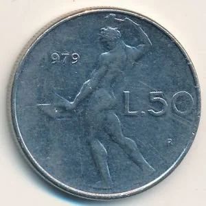 Лот: 10600912. Фото: 1. 50 лир 1979 года. Италия. Европа