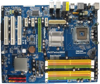 Лот: 15214875. Фото: 1. Материнская плата ASRock P43Twins1600... Материнские платы