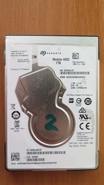 Лот: 25107892. Фото: 1. Жесткий диск Seagate ST1000LM035... Жёсткие диски (HDD)
