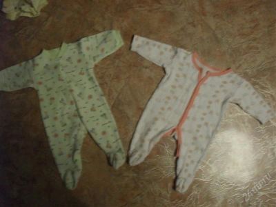 Лот: 2454621. Фото: 1. Ползунки с рукавчиками 2 штучки. Ползунки, распашонки, слипы