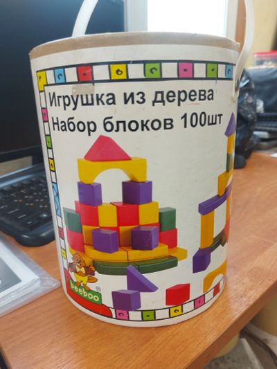 Лот: 18403782. Фото: 1. Кубики деревянные набор 100шт. Развивающие