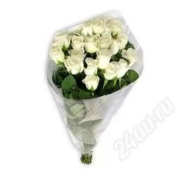 Лот: 2849584. Фото: 1. Букет из 19 белых роз. Другое (сувениры, подарки)