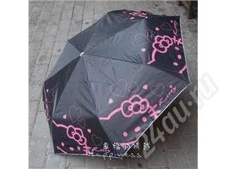 Лот: 270699. Фото: 1. Зонт Hello kitty розово-черный... Зонты