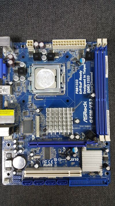 Лот: 15137822. Фото: 1. ASrock g41m-vs3 DDR3!!!. Материнские платы
