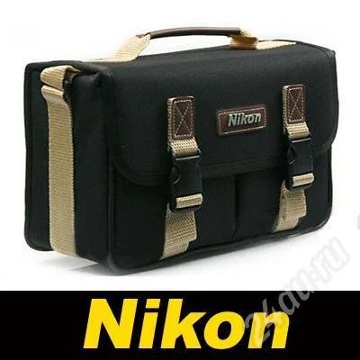 Лот: 647223. Фото: 1. Продам фотосумку Nikon (чёрно-бежевая... Чехлы, сумки, ремешки