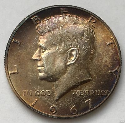 Лот: 16913744. Фото: 1. Монета 50 центов США 1967 год... Америка