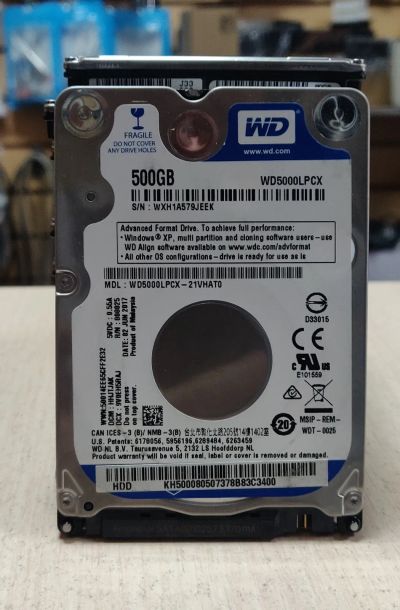Лот: 21136548. Фото: 1. HDD для ноутбука 2.5"/500 Гб/5400... Жёсткие диски (HDD)