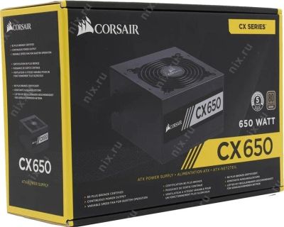 Лот: 10420510. Фото: 1. Блок питания Corsair CX650 (новый... Корпуса, блоки питания