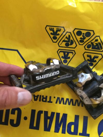 Лот: 9834053. Фото: 1. Педали контактные shimano m520. Запчасти