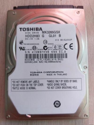 Лот: 13741515. Фото: 1. Жесткий диск Toshiba MK3265GSX... Жёсткие диски (HDD)