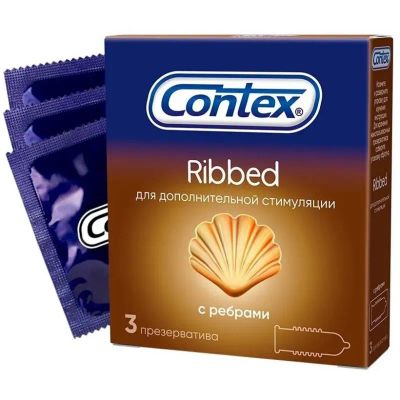 Лот: 22055923. Фото: 1. Презерватив "Contex" №3 Ribbed... Презервативы