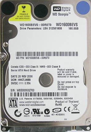 Лот: 4997107. Фото: 1. HDD 2.5" SATA Western Digital... Жёсткие диски (HDD)
