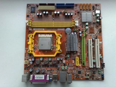 Лот: 5924321. Фото: 1. WinFast pc6100m2ma-rs2 + процессор... Материнские платы