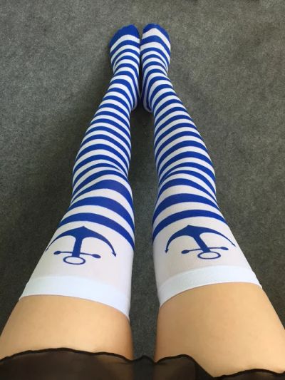 Лот: 6890173. Фото: 1. Чулочки-гольфы с якорем. Колготки, чулки