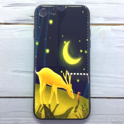 Лот: 12297208. Фото: 1. Чехол для iPhone 7/8 Стеклянная... Чехлы, бамперы