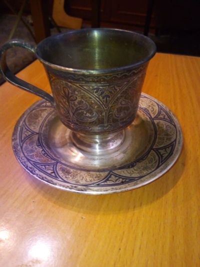 Лот: 19328378. Фото: 1. кофейная чашечка - серебро. Кружки, стаканы, бокалы