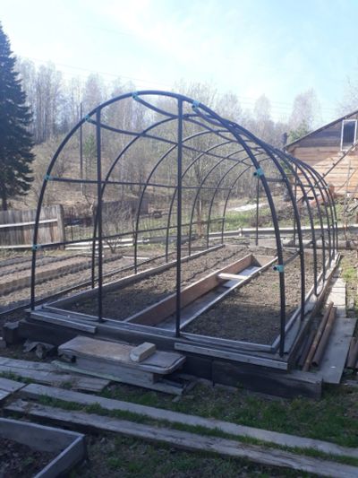 Лот: 15887199. Фото: 1. Теплица 2.5×6 м каркас + чехол... Теплицы