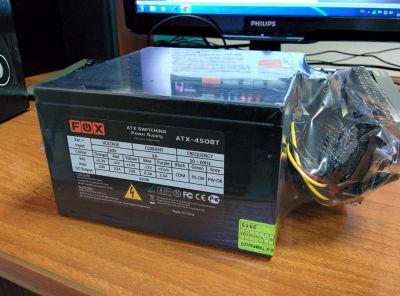 Лот: 5431292. Фото: 1. Блок питания Fox ATX-450W (450W... Корпуса, блоки питания