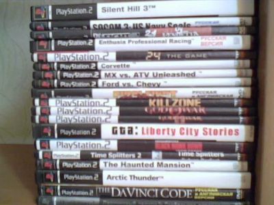 Лот: 167943. Фото: 1. кучка дисков на ps2. Игры для консолей