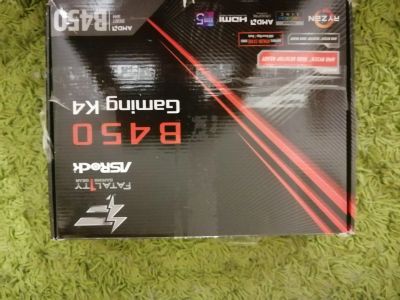 Лот: 16473742. Фото: 1. Материнская плата Asrock B450. Материнские платы