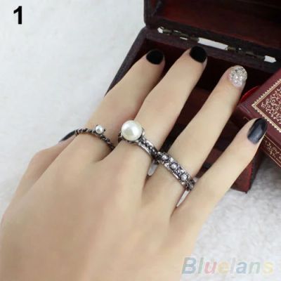 Лот: 4777059. Фото: 1. Кольца set 3 silver. Кольца, перстни
