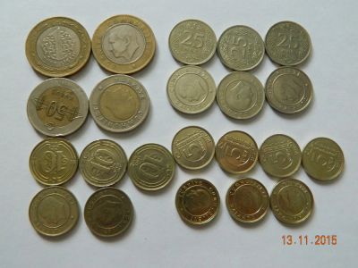 Лот: 6426552. Фото: 1. Монеты Турции 22 штуки. Европа