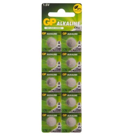 Лот: 25705302. Фото: 1. Батарейки G13 GP 10шт. Батарейки, аккумуляторы, элементы питания