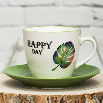Лот: 19515071. Фото: 1. Кружка Монстера 220мл HAPPY DAY. Кружки, стаканы, бокалы