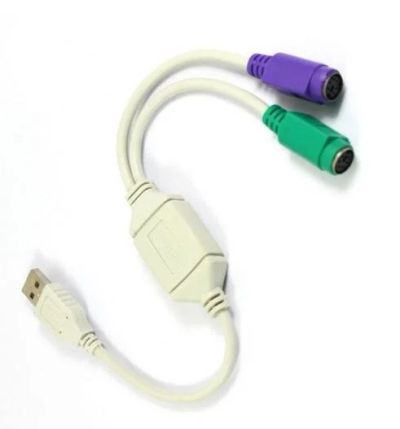 Лот: 4460075. Фото: 1. Адаптер USB на 2 порта PS/2 на... Шлейфы, кабели, переходники