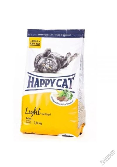 Лот: 5579195. Фото: 1. Корм Happy Cat Supreme Light для... Корма