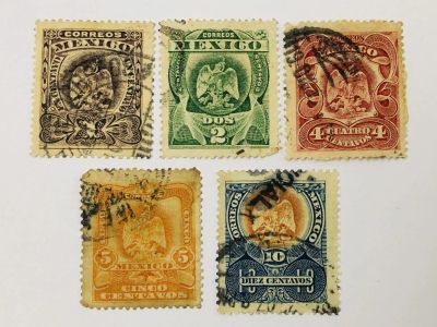 Лот: 23963380. Фото: 1. Герб Мексики. Неполная серия... Марки
